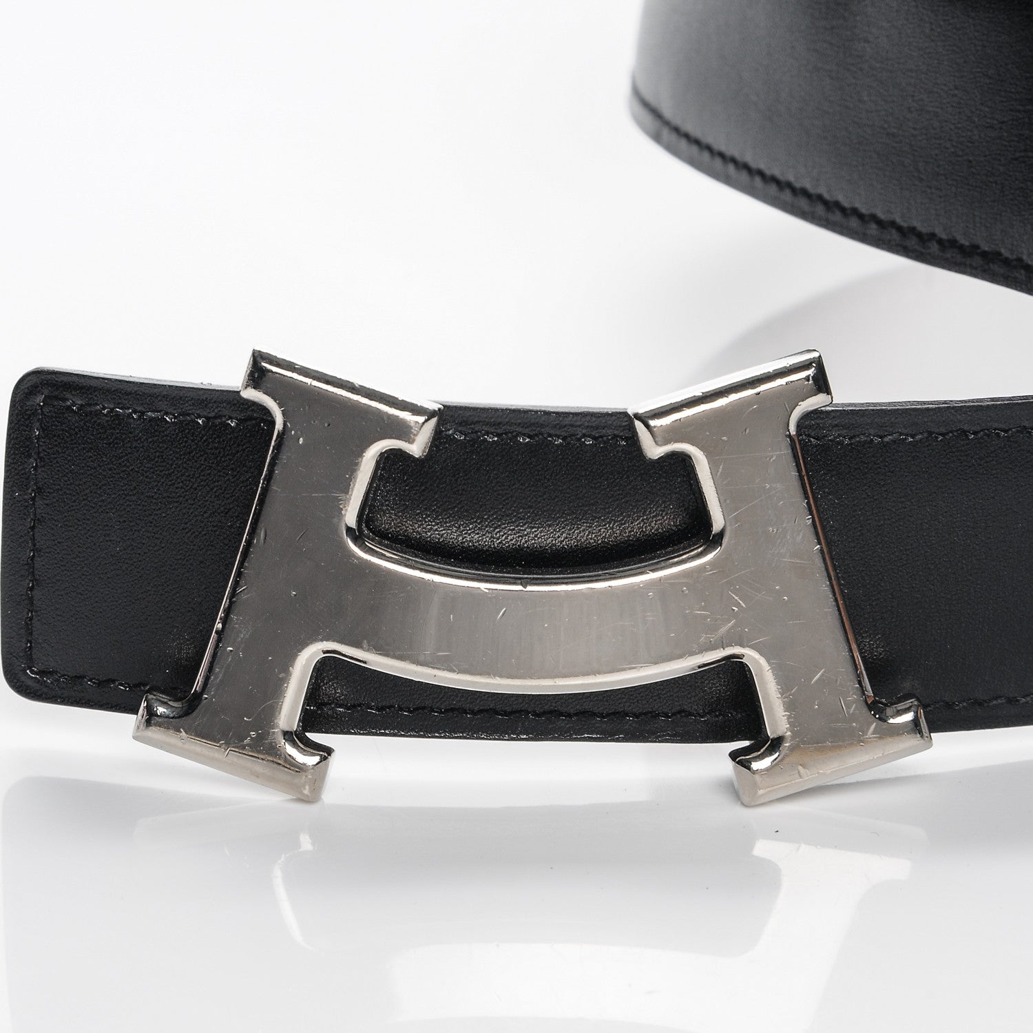 Hermes Box Togo 32mm Smile H Belt 90 Black Gold 7 of 7