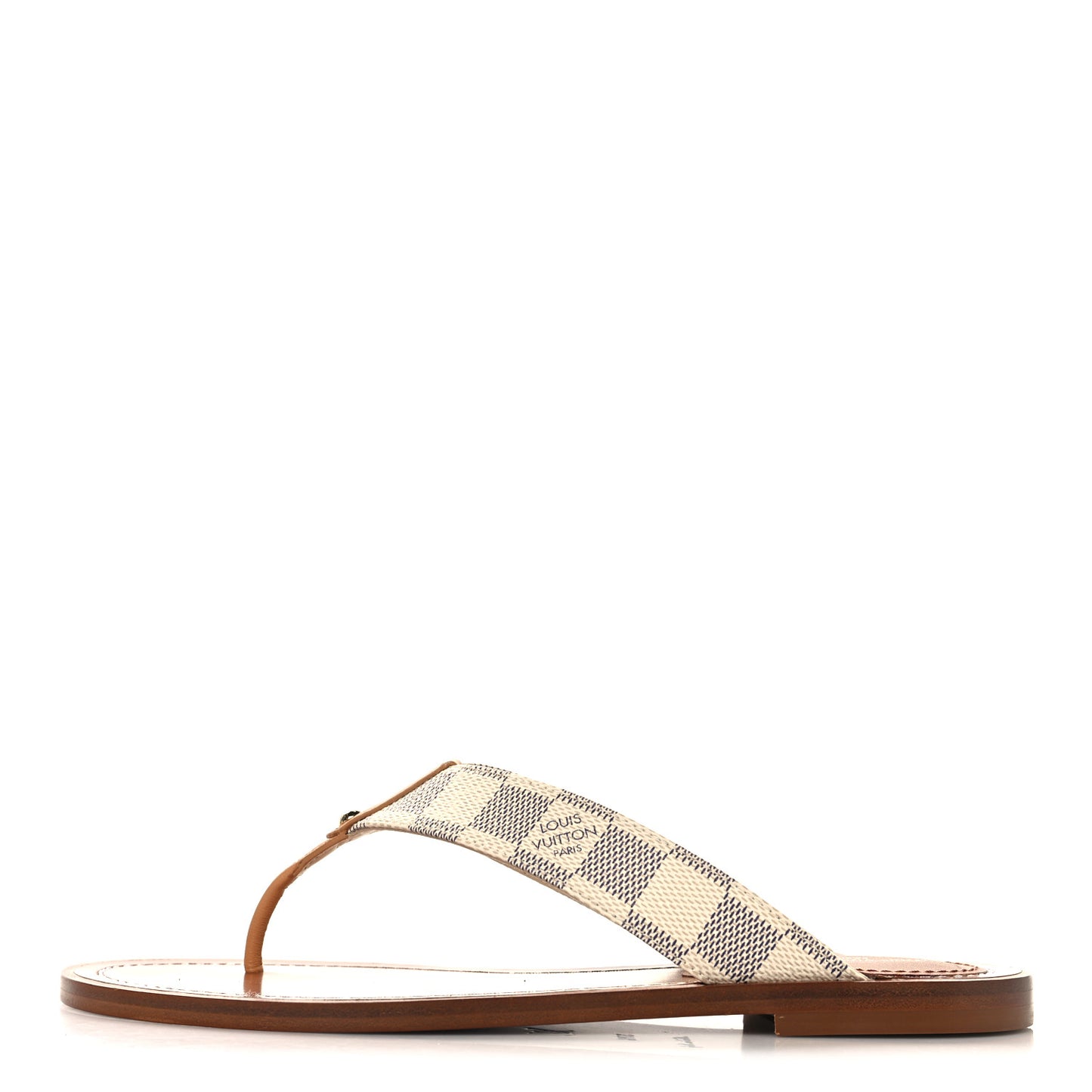 Damier Azur Sunny Flat Thong Sandals 37.5