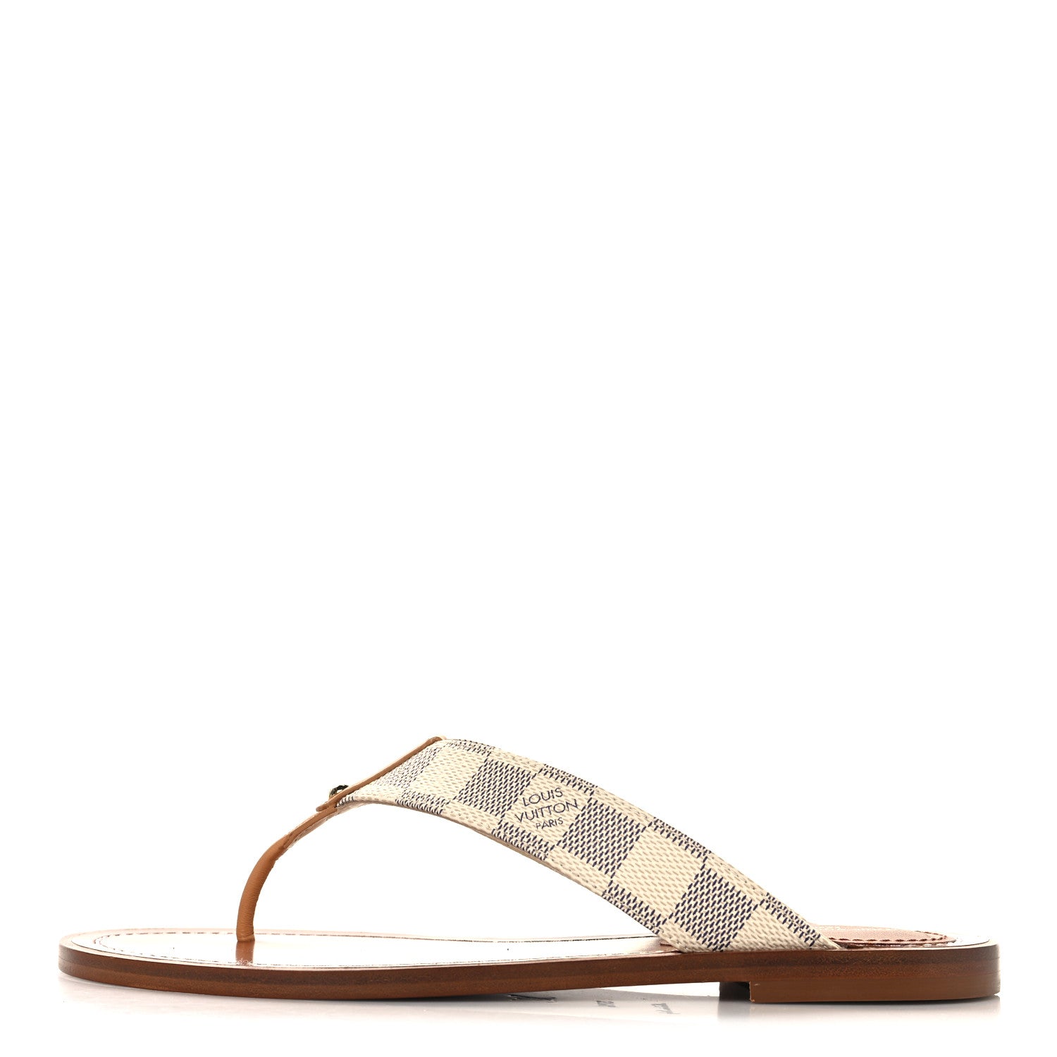 Louis Vuitton Damier Azur Sunny Flat Thong Sandals 37.5 1 of 9
