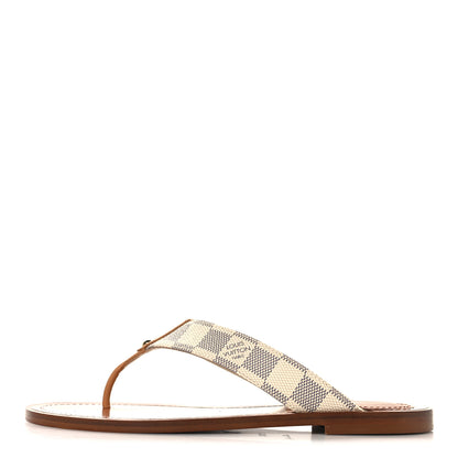 Louis Vuitton Damier Azur Sunny Flat Thong Sandals 37.5 1 of 9