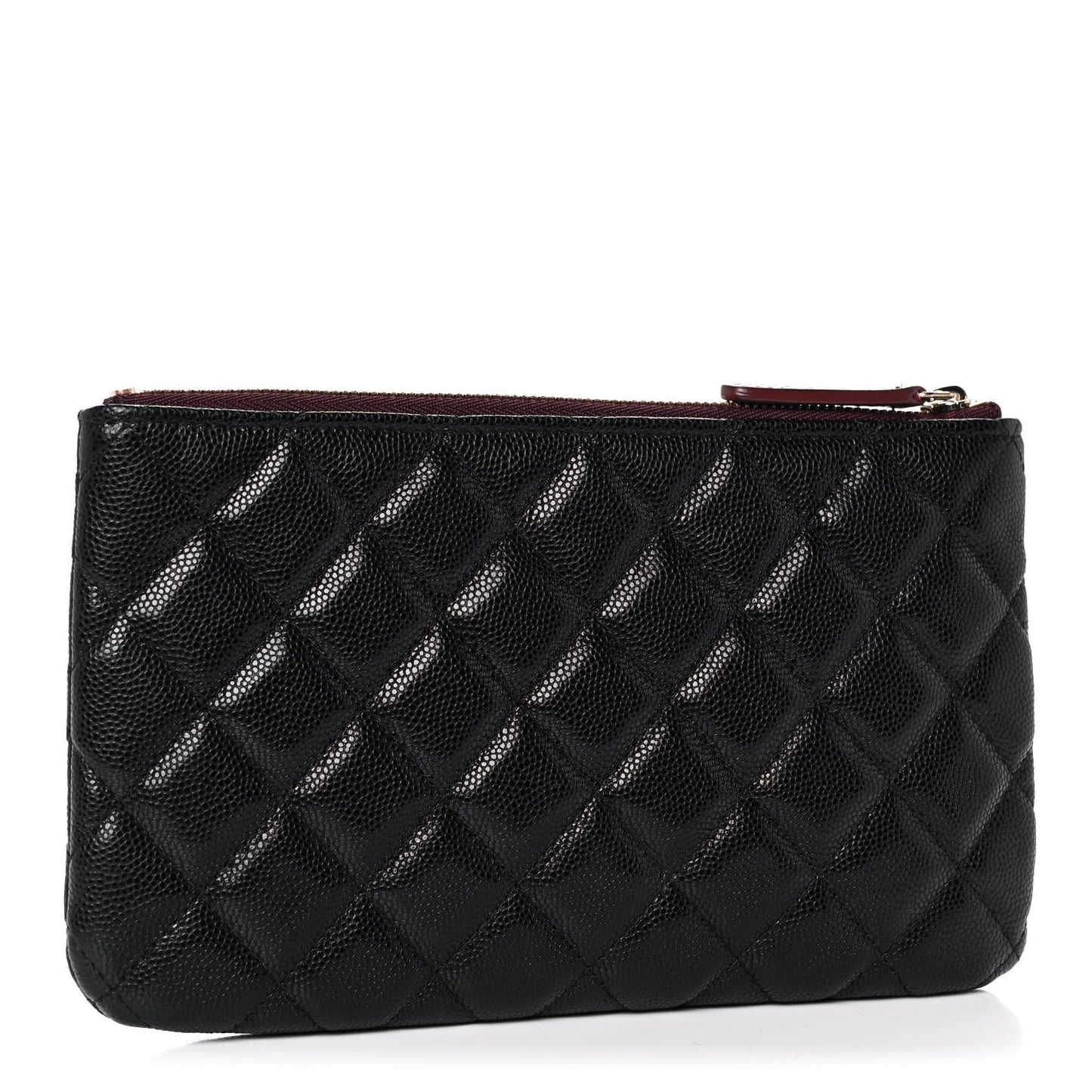 Caviar Quilted Cosmetic Case Black
