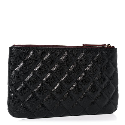Chanel Caviar Quilted Cosmetic Case Black 3 of 9
