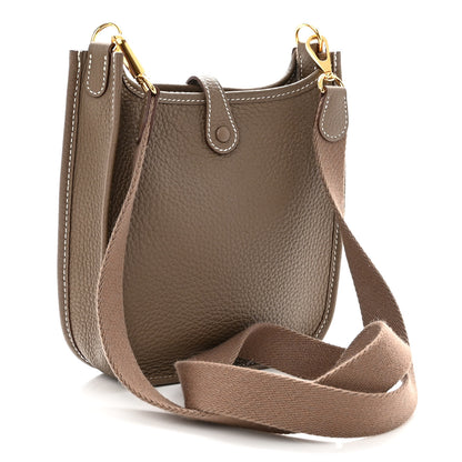Hermes Taurillon Clemence Evelyne TPM Etoupe 2 of 9