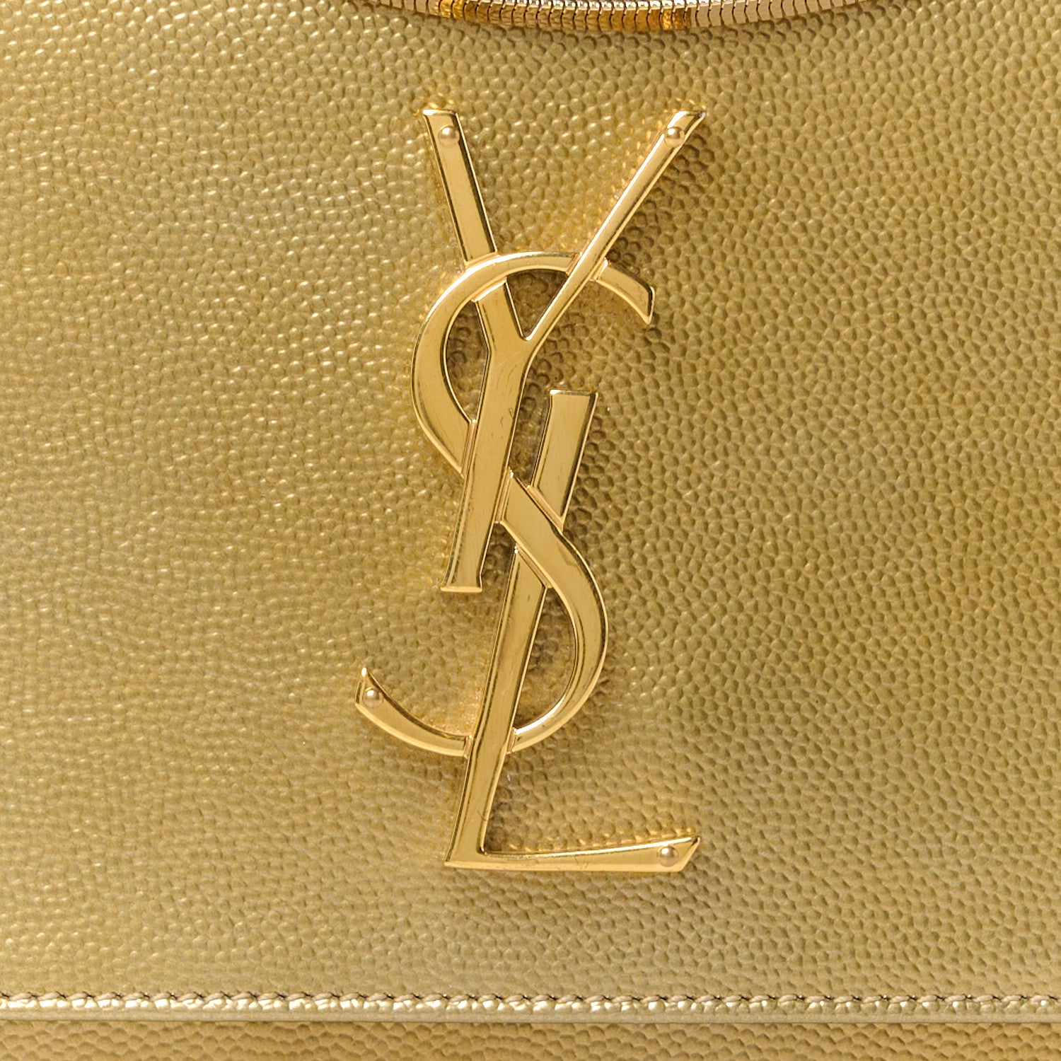 Saint Laurent Grain De Poudre Monogram Small Kate Slide Chain Crossbody Box Bag Gold 8 of 12