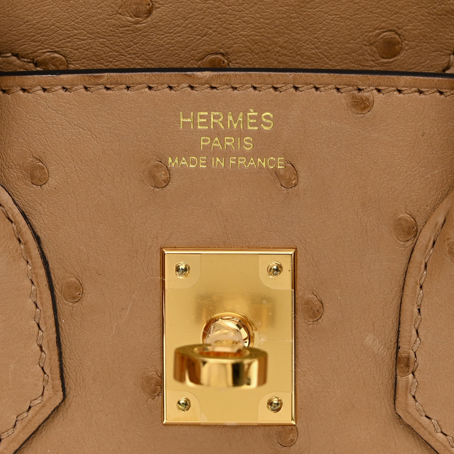 Hermes Ostrich Birkin Sellier 25 Chai 6 of 11