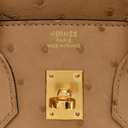 Hermes Ostrich Birkin Sellier 25 Chai 6 of 11