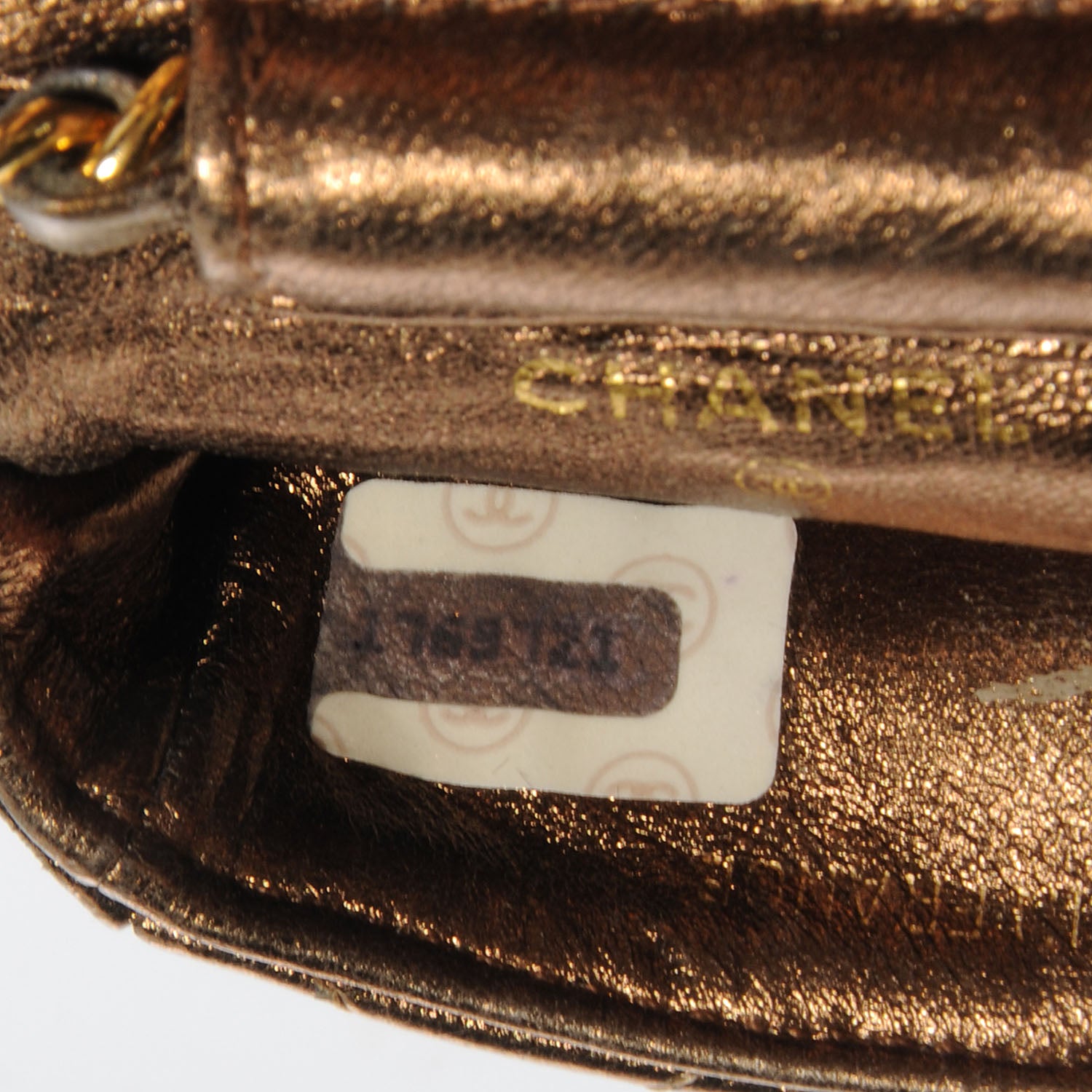 Chanel Quilted Leather Micro Mini Flap Bronze 7 of 8