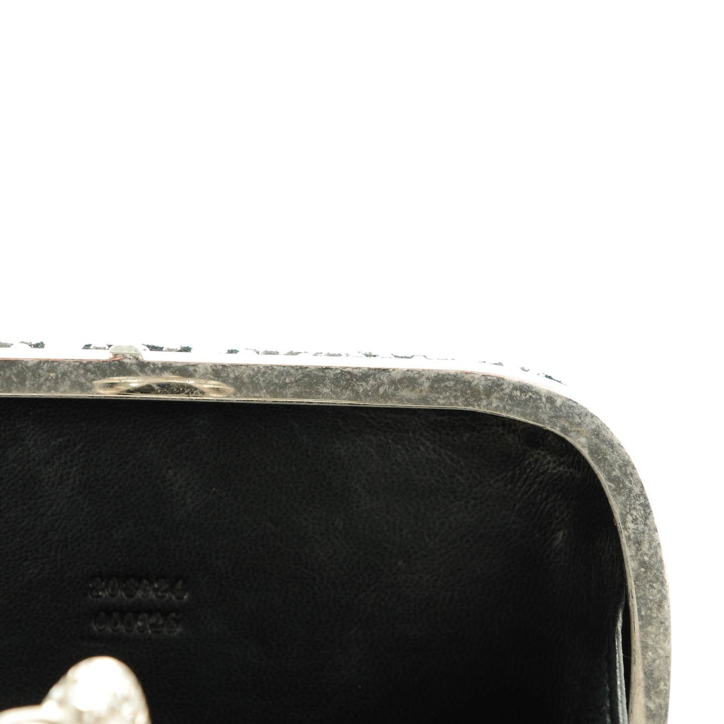 Suede Studded Britannia Skull Box Clutch Blue Black