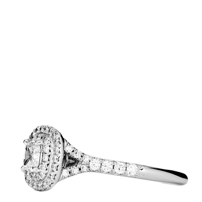 Tiffany Platinum Diamond .30ct Soleste Cushion Cut Double Halo Engagement Ring 49 4.75 3 of 6