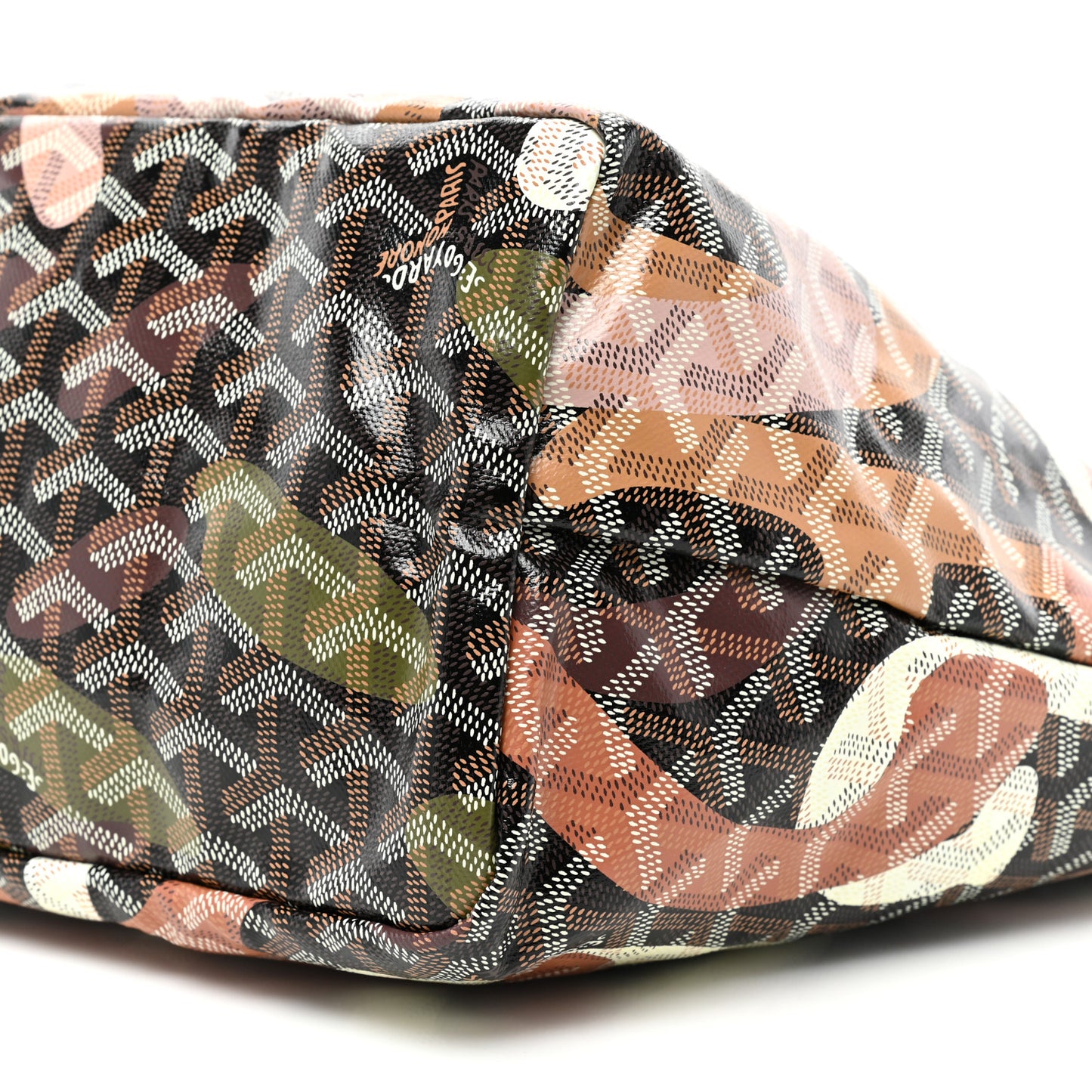 Goyardine Saint Louis Lettres Camouflage PM Black Pink Multicolor