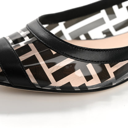 Fendi PVC Calfskin FF Colibri Ballerina Flats 36 Black 12 of 15