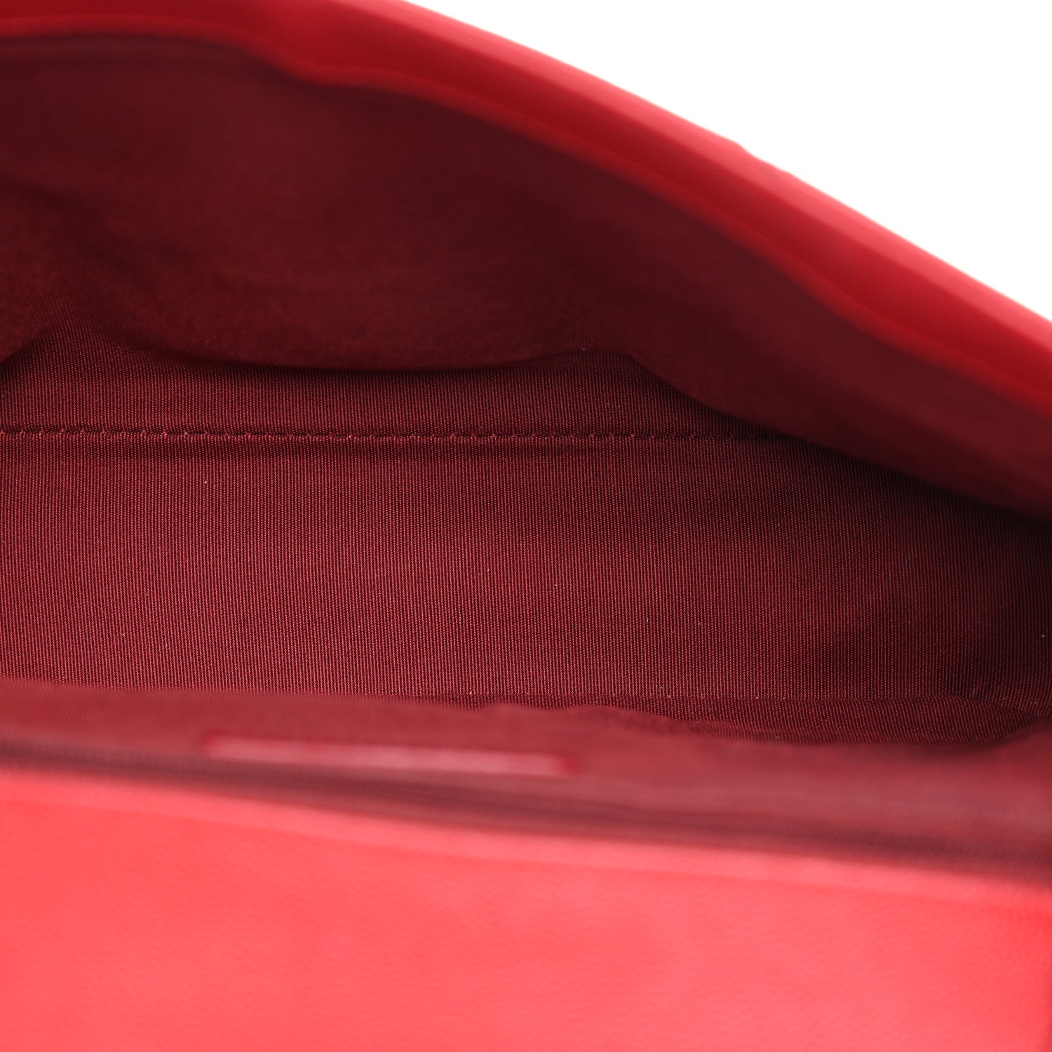 Chanel Caviar Macro Chevron Single Flap Red 5 of 10