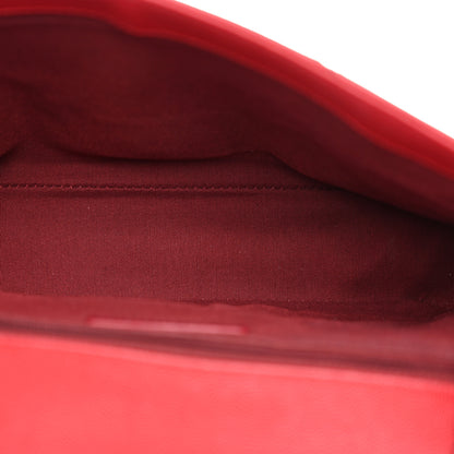 Chanel Caviar Macro Chevron Single Flap Red 5 of 10