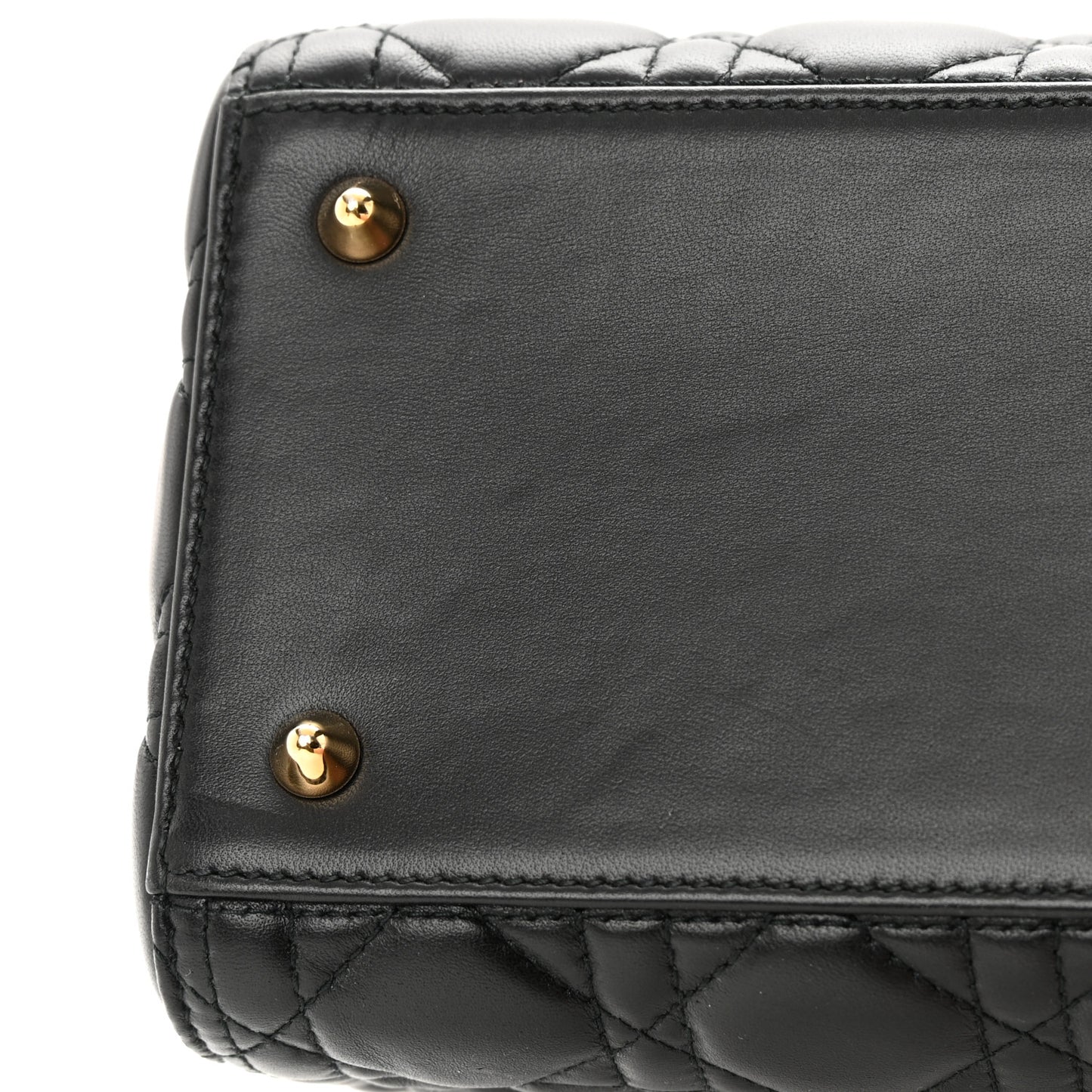 Lambskin Cannage Medium Lady Dior Black