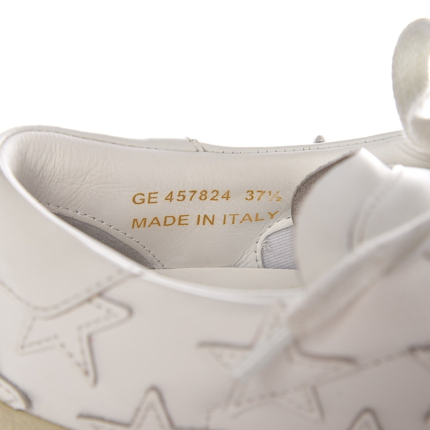 Nappa Star Court Sneakers 37.5 White