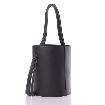 Mansur Gavriel Calfskin Fringe Bucket Bag Black 3 of 9