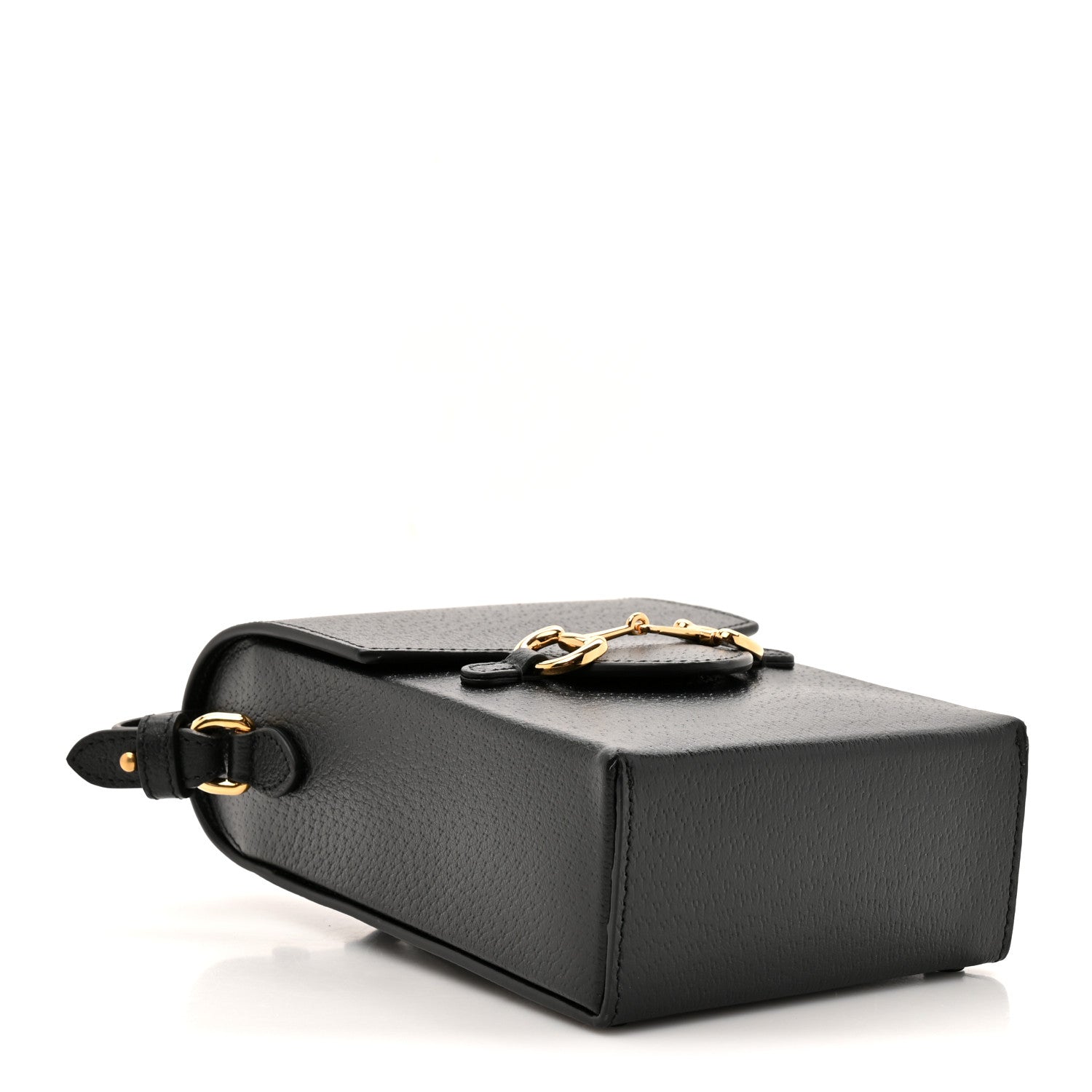 Gucci Dollar Calfskin Vertical Horsebit 1955 Crossbody Bag Black 4 of 11