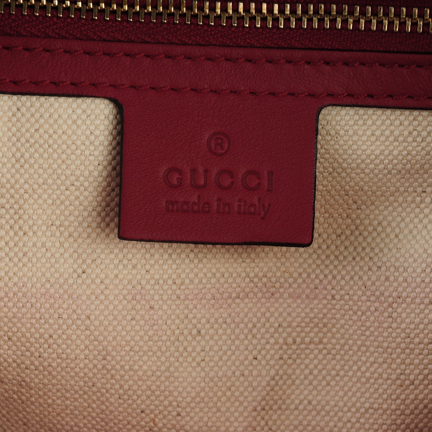 Gucci Calfskin Microguccissima Trim Medium Boston Raspberry Red 6 of 8