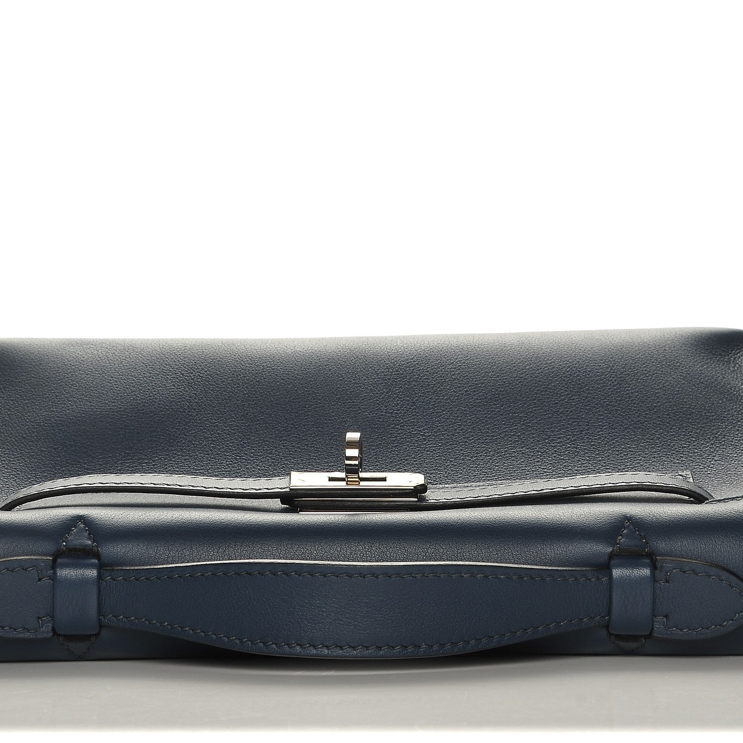 Hermes Swift Kelly Pochette Clutch Bleu de Prusse 18 of 19