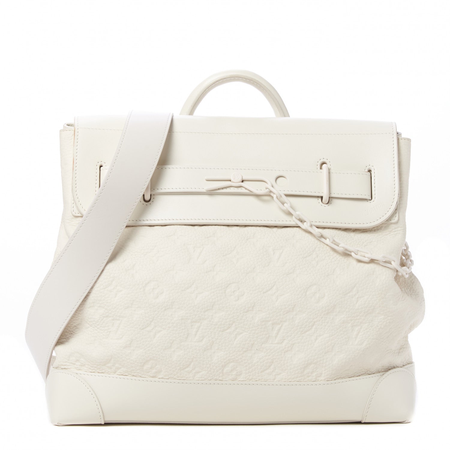 Louis Vuitton Taurillon Monogram Steamer PM White 1 of 9