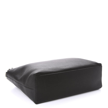 Valentino Garavani Grained Calfskin Rockstud Shoulder Tote Black 4 of 9