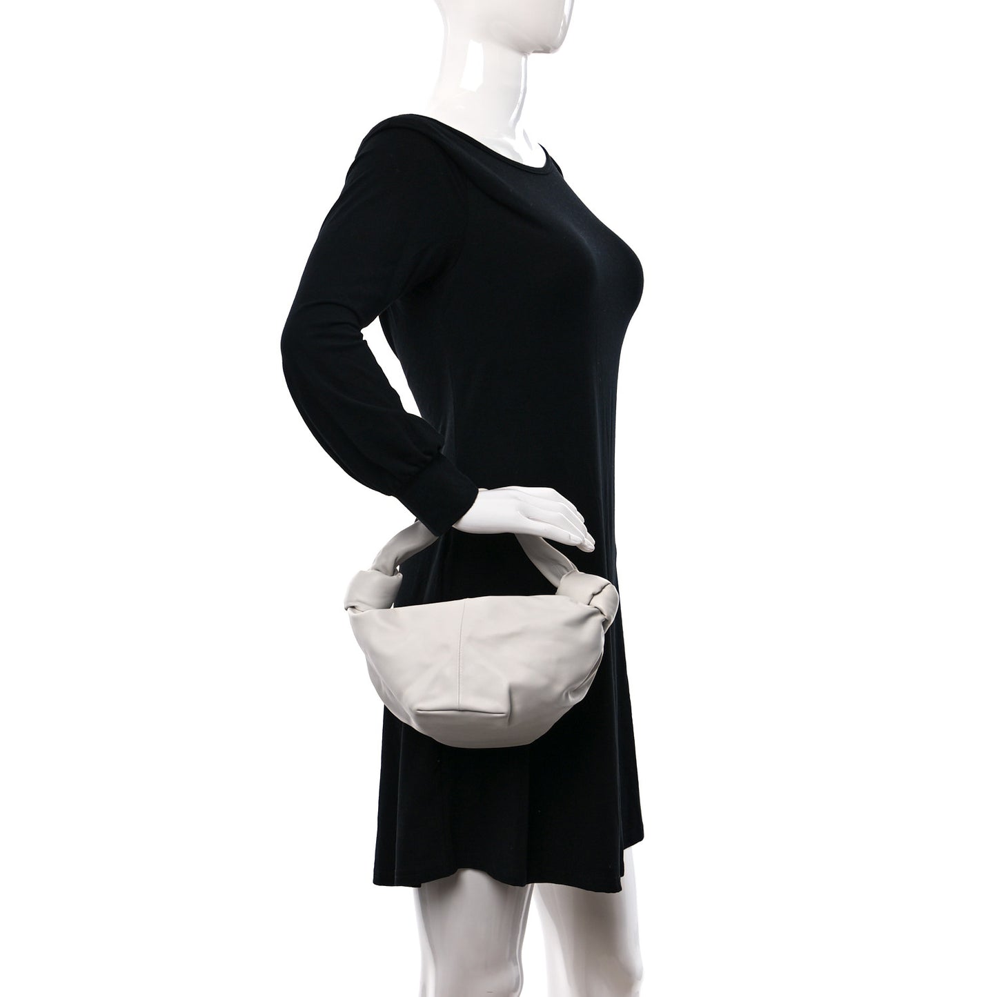 Calfskin Mini Double Knot Bag White