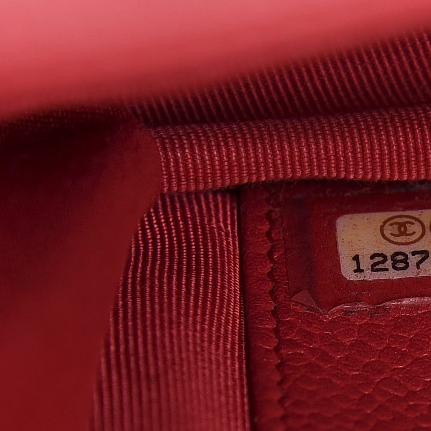 Caviar Quilted Wallet on Chain WOC Red