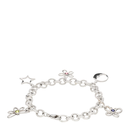 Tiffany Sterling Silver Peridot Rhodolite Iolite Charm Bracelet 2 of 3