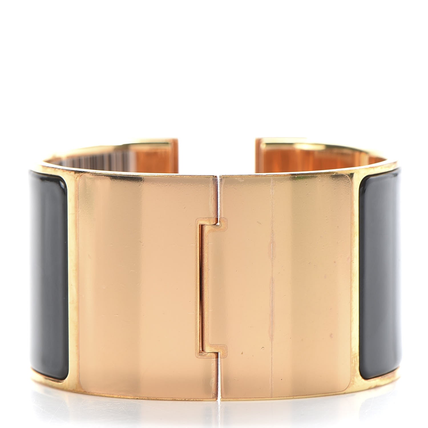 Hermes Enamel Extra Wide Clic Clac H Bracelet PM Black 3 of 6
