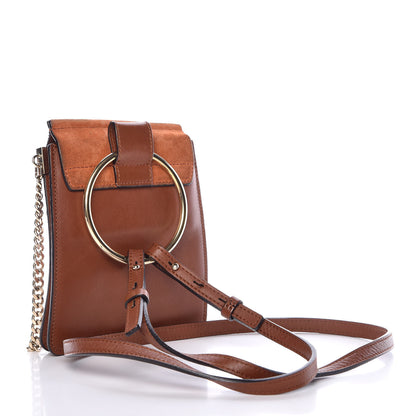 Chloe Suede Calfskin Mini Faye Bracelet Bag Tobacco 3 of 13