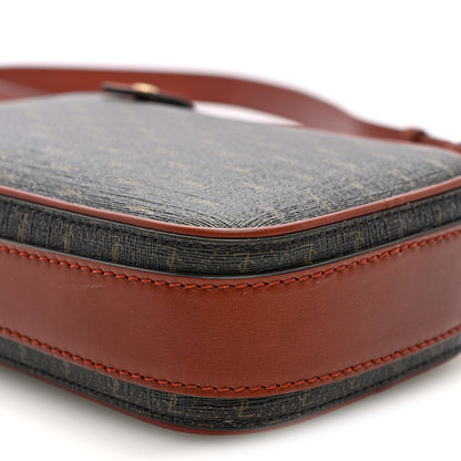 Saint Laurent Canvas Smooth Calfskin Le Monogramme Crossbody Pouch Chestnut 8 of 9
