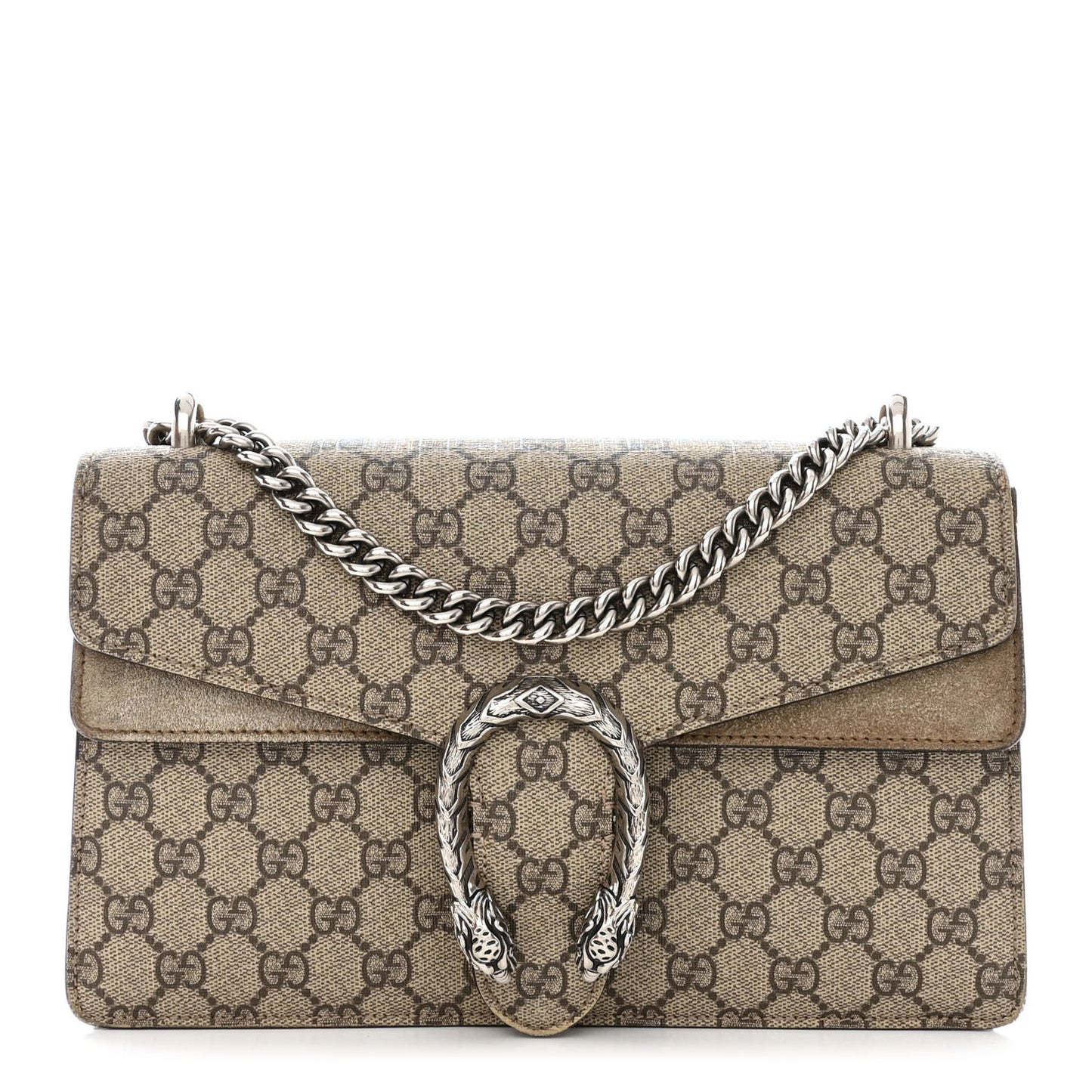 GG Supreme Monogram Small Dionysus Shoulder Bag Taupe