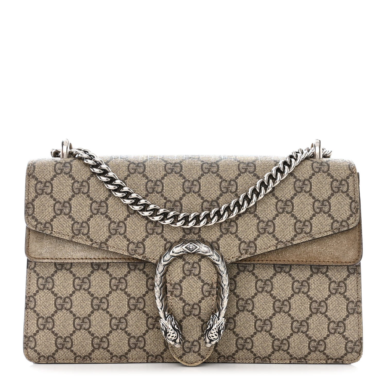 Gucci GG Supreme Monogram Small Dionysus Shoulder Bag Taupe 1 of 14
