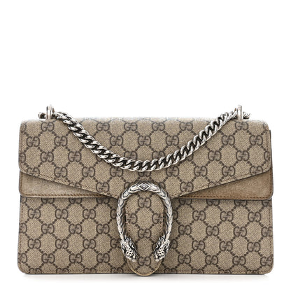 Gucci GG Supreme Monogram Small Dionysus Shoulder Bag Taupe 1 of 14