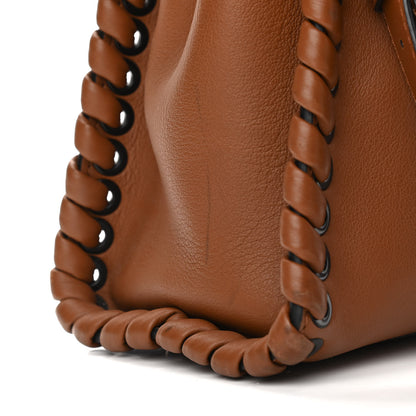 Fendi Calfskin Lace Up Medium Peekaboo Iconic Satchel Cognac 17 of 17