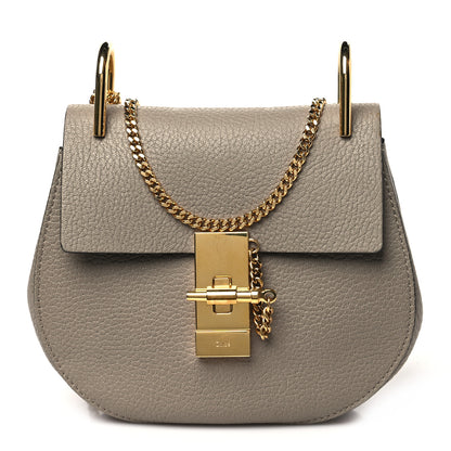 Chloe Grained Lambskin Mini Drew Shoulder Bag Motty Grey 1 of 12