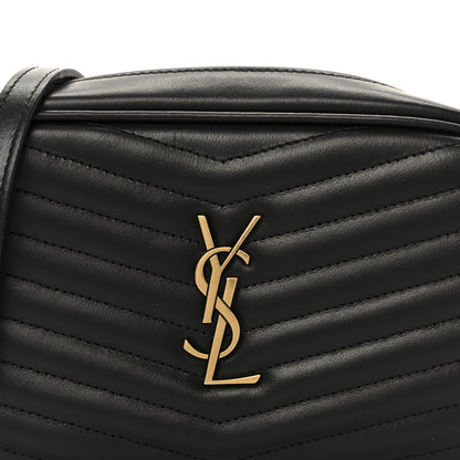 Saint Laurent Calfskin Matelasse Monogram Mini Lou Camera Bag Black Black 8 of 11