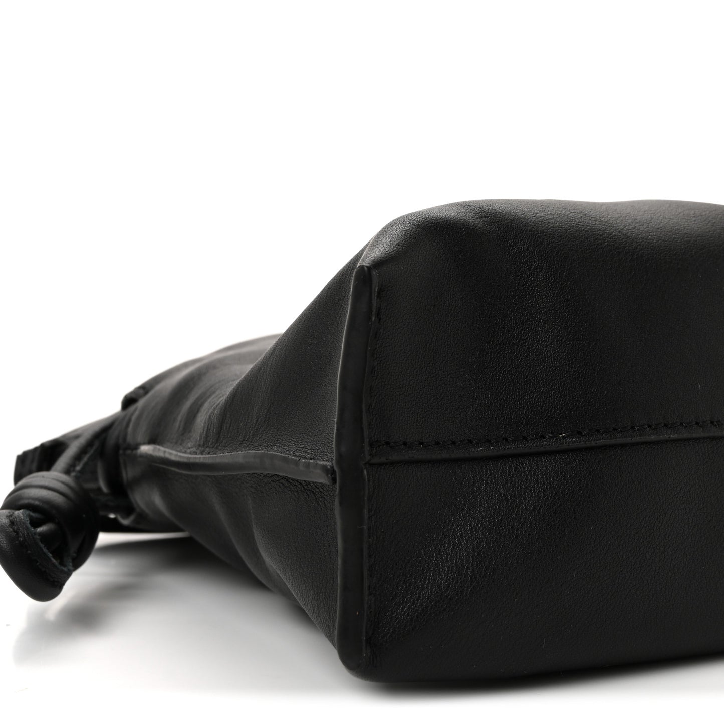 Calfskin Mini Flamenco Knot Clutch Black