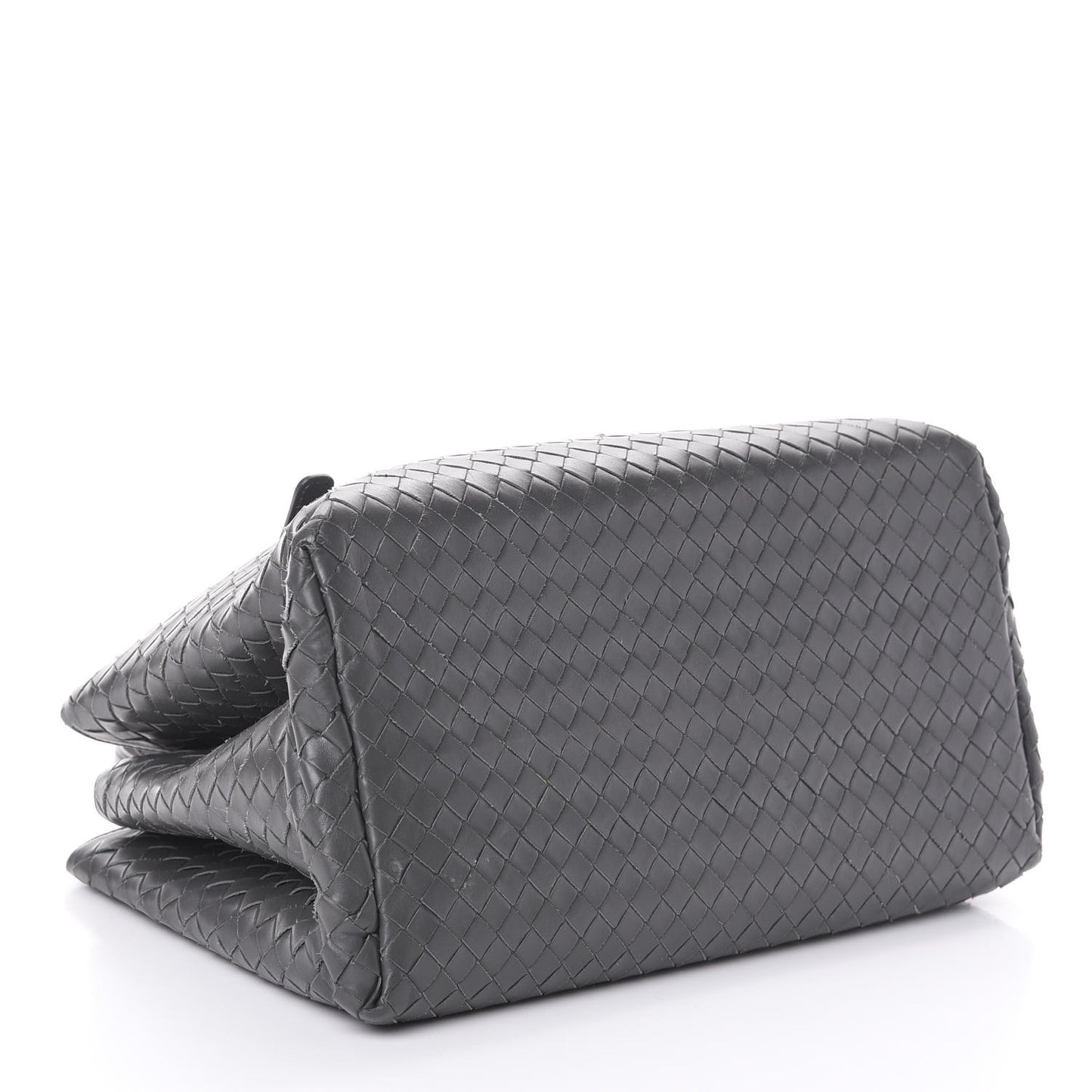 Light Calf Intrecciato Small Roma Light Grey