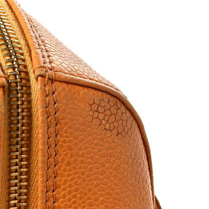 Chanel Caviar Large CC Shoulder Bag Orange 12 of 14