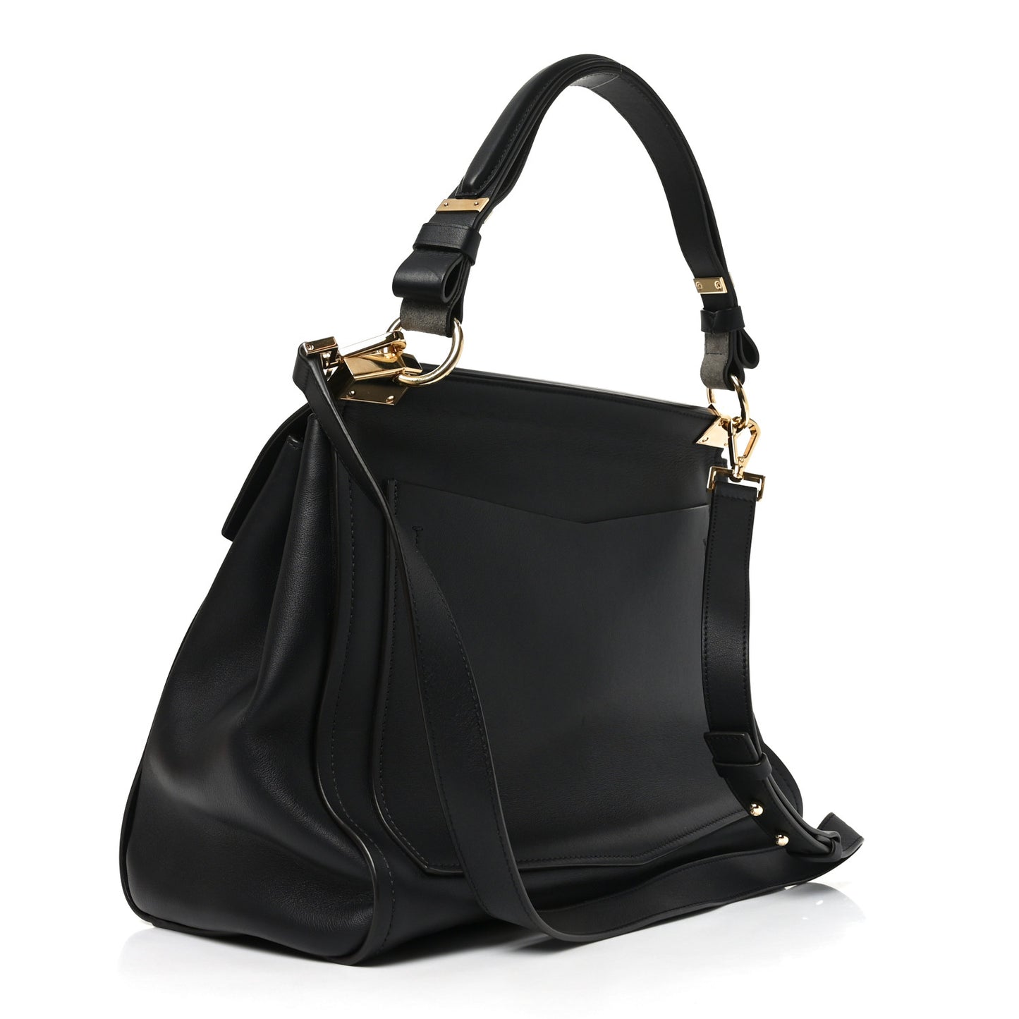 Calfskin Medium Mystic Shoulder Bag Black