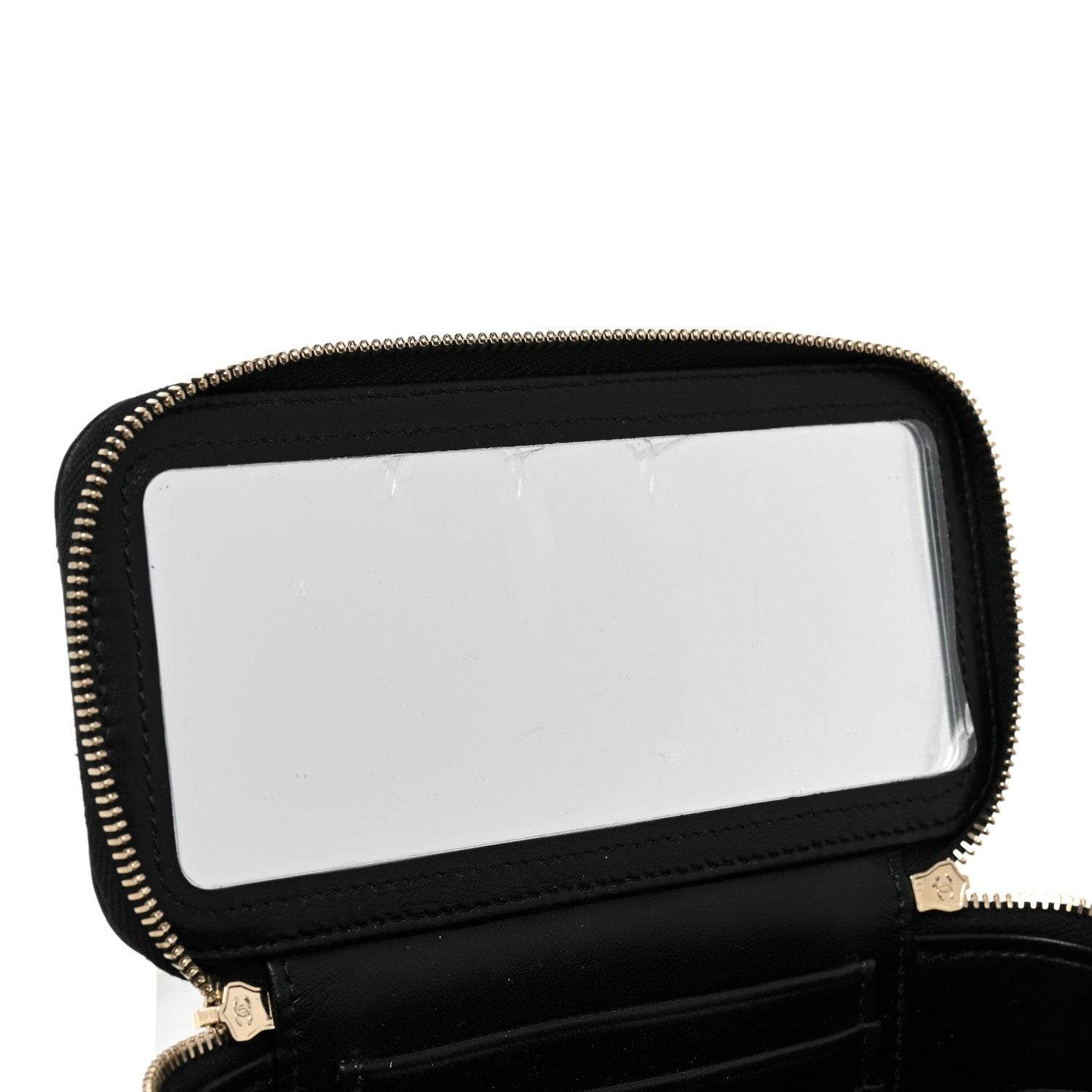 Chanel Lambskin Quilted Small Top Handle Vanity Case With Chain Black 9 of 9
