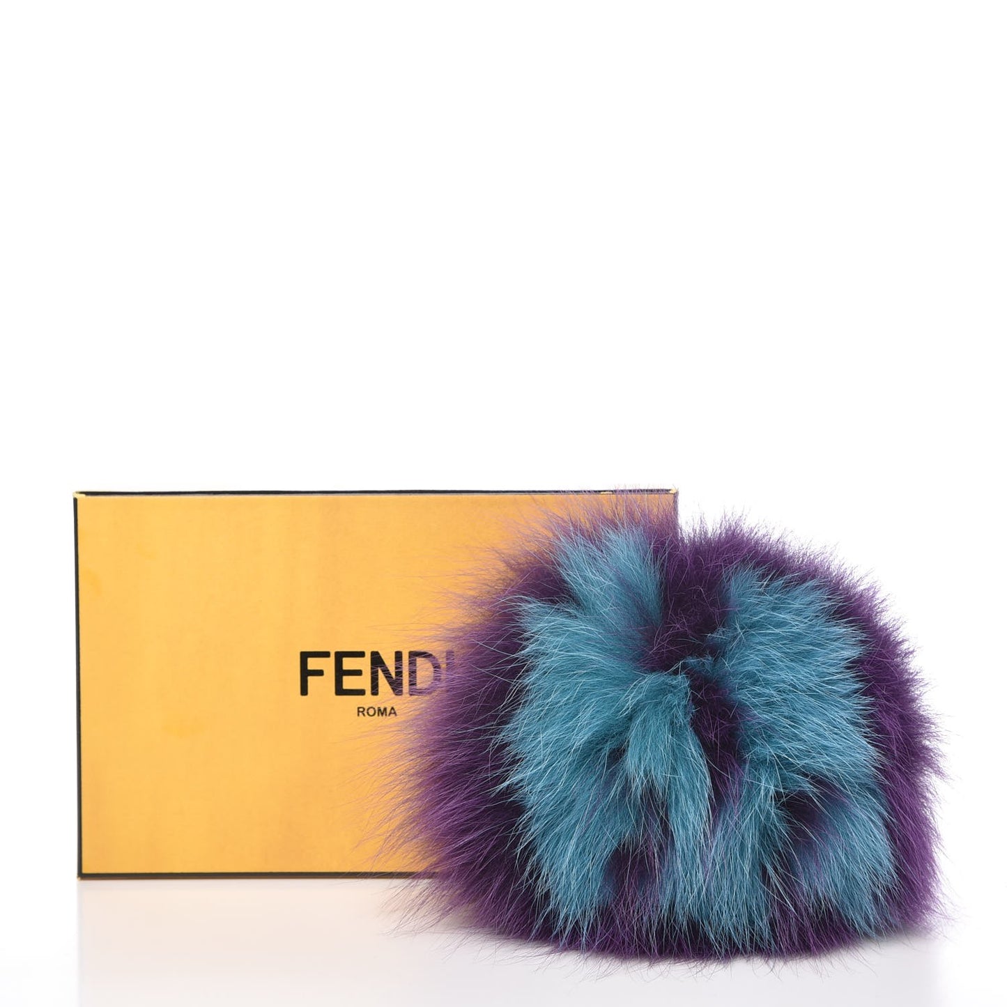 Fox Fur Shiny Nappa Bi-Color M ABCharm Bag Charm Viola Lago Viola Plus