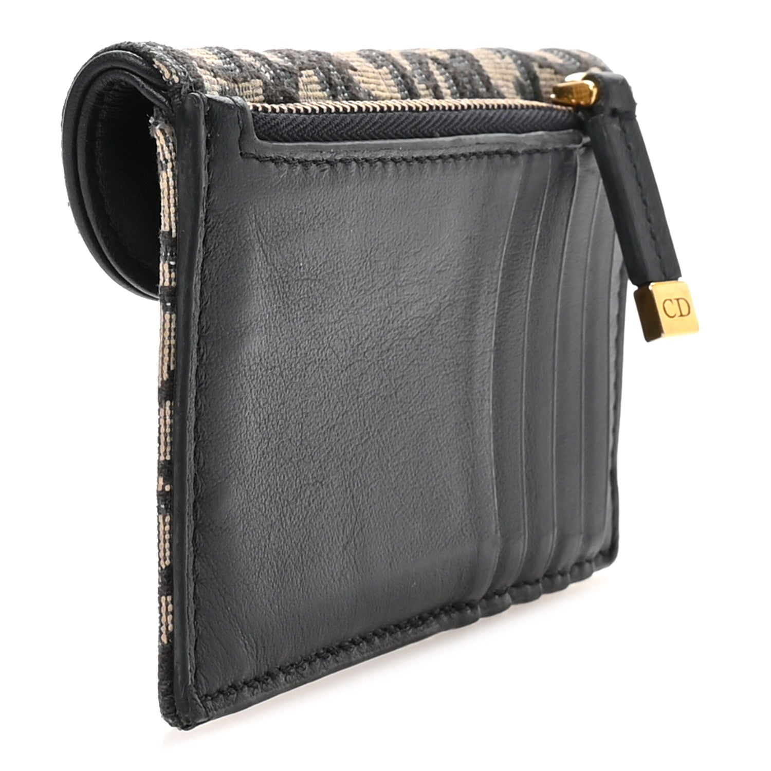 Christian Dior Oblique Saddle Cosmos Zipped Card Holder Blue 3 of 7