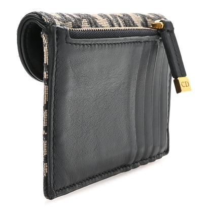Christian Dior Oblique Saddle Cosmos Zipped Card Holder Blue 3 of 7
