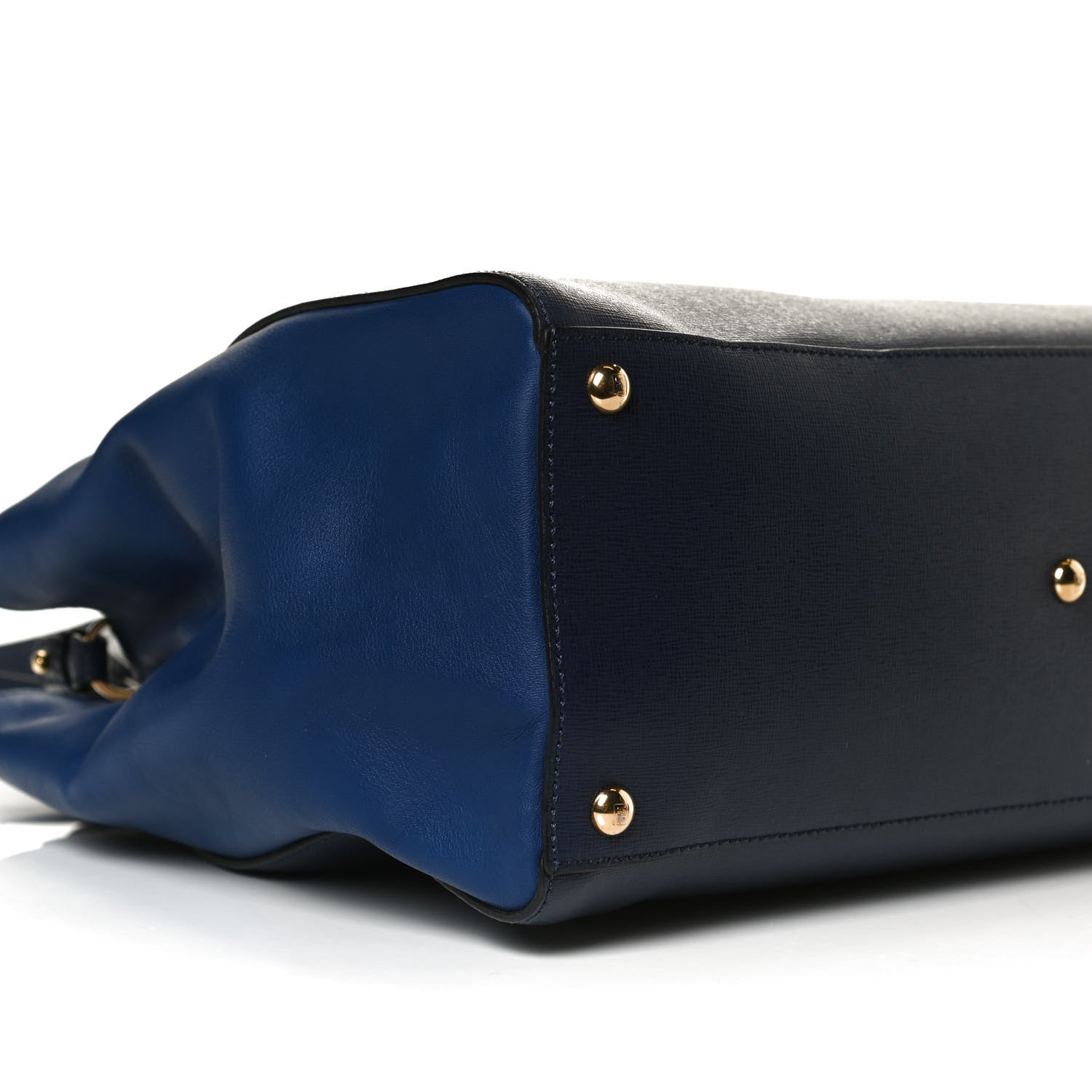 Fendi Vitello Elite Regular 2Jours Tote Blue 9 of 15