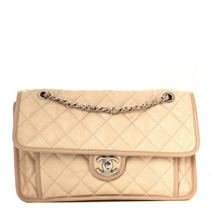 Chanel Caviar Quilted Large French Riviera Flap Beige 1 of 11