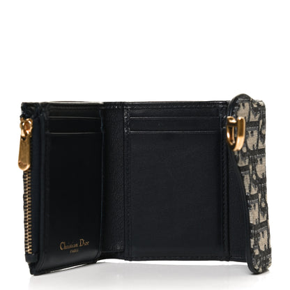 Christian Dior Oblique Saddle Lotus Wallet Blue 9 of 10