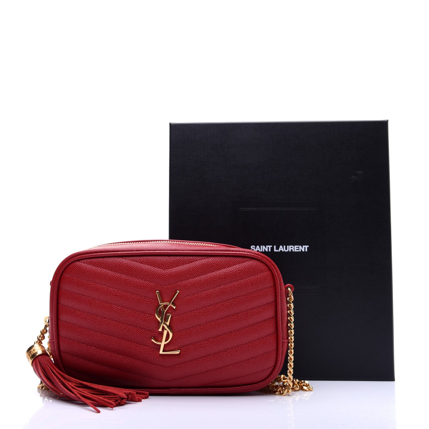 Grain De Poudre Matelasse Monogram Mini Lou Camera Bag Eros Red