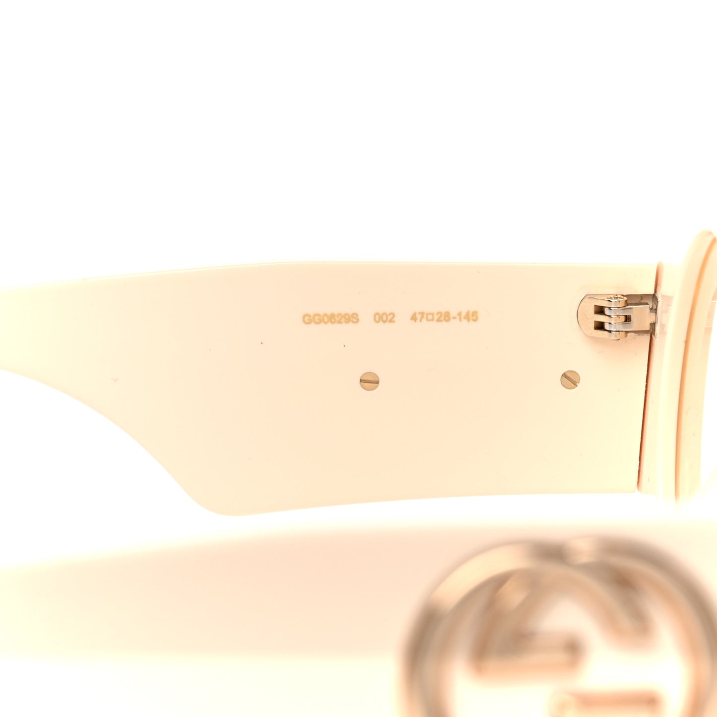 Acetate Round Sunglasses GG0629S Ivory